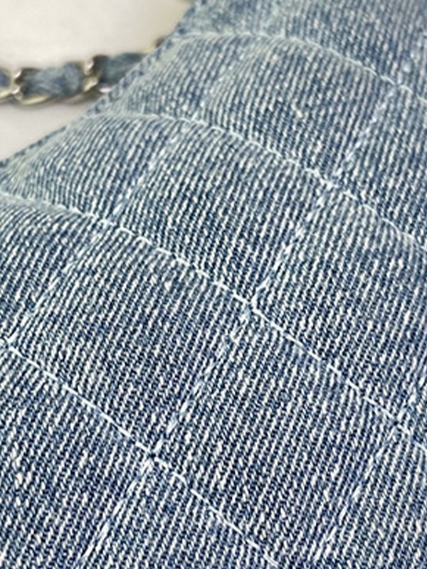 Denim-Rhombus-Ketten-Umhängetasche-4