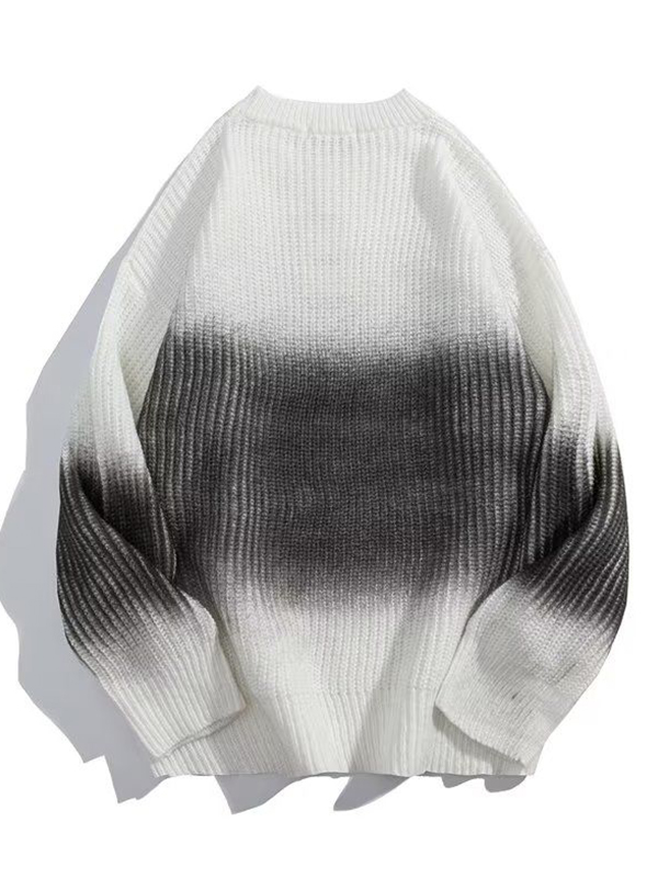 Lockerer Herren-Pullover mit Tie-Dye-Ombre-Print-1